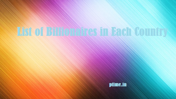 list of billionaires in each country