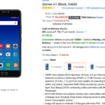 Gionee A1 Smartphone Now Available In India At Rs.16,549